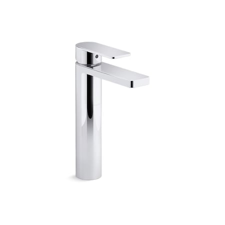 Kohler Bathroom Faucet, 0 in Mount, Polished Chrome 1 Hole 23475-4-CP